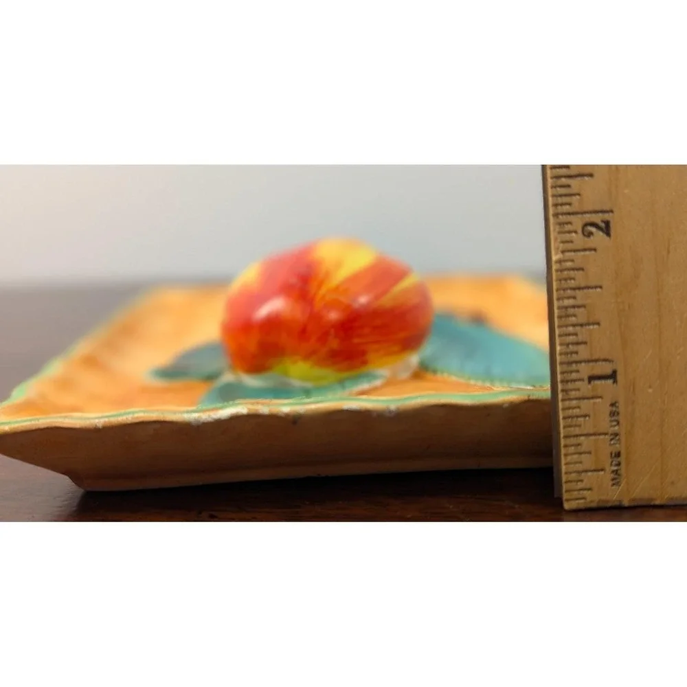 Vintage Napco Japan Ceramic Apple Wall Plaque 3D Fruit Kitchen Decor K3283